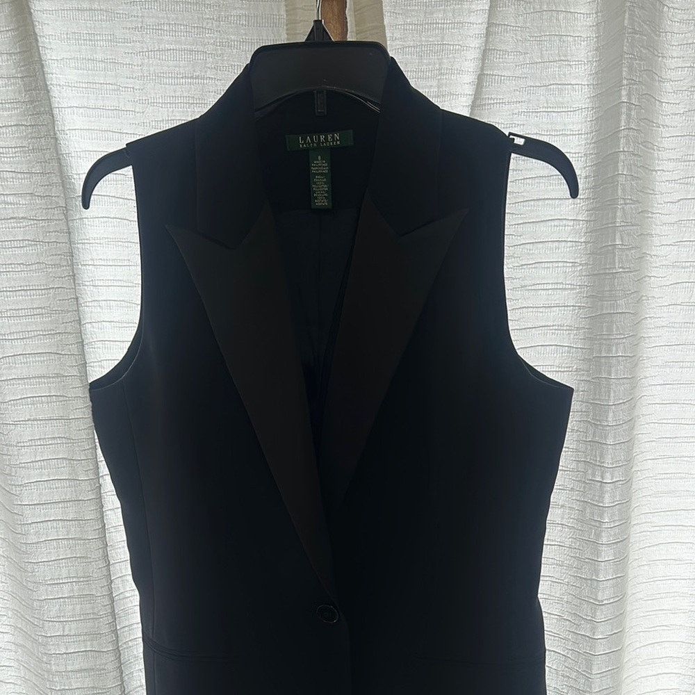 Lauren Black Sleeveless Blazer